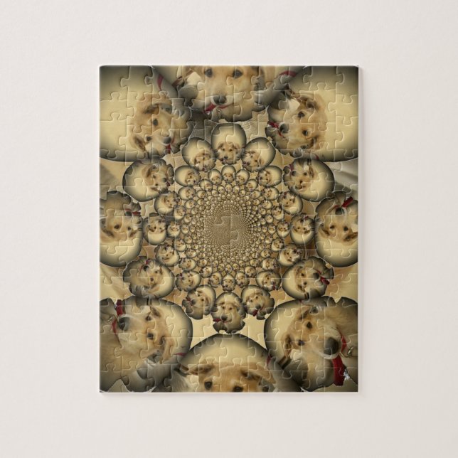 Puppy Kaleidoscope Art Print Jigsaw Puzzle (Vertical)