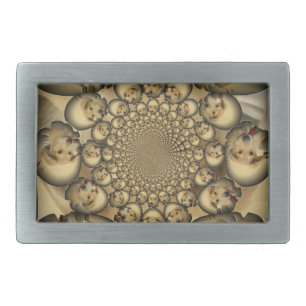 Puppy Kaleidoscope Art Print Rectangular Belt Buckle