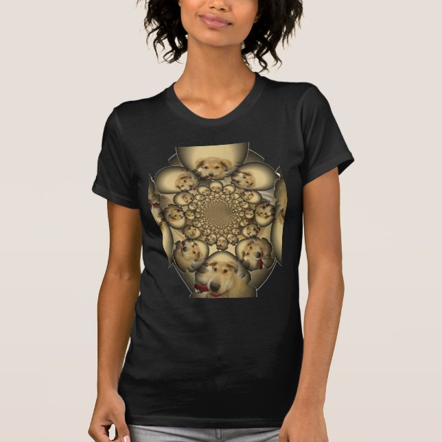 Puppy Kaleidoscope Art Print T-Shirt (Front)