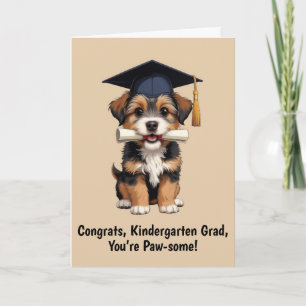 Puppy Kindergarten Graduation Card