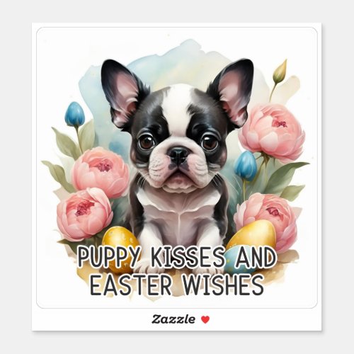 Puppy Kisses And Easter Wishes _ Easter Sticker