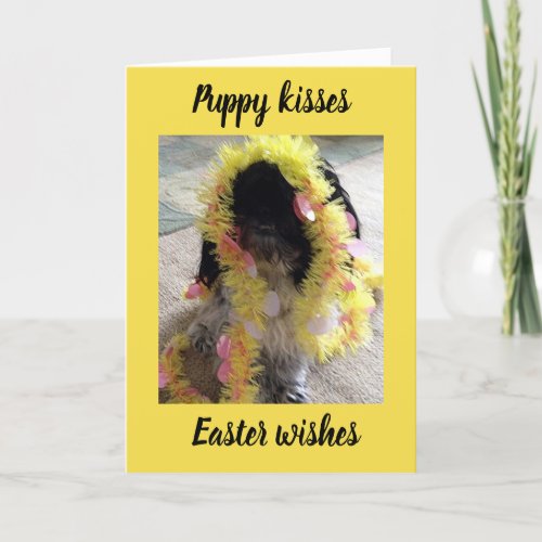PUPPY KISSES  EASTER WISHES JUST FOR YOU HOLIDAY CARD