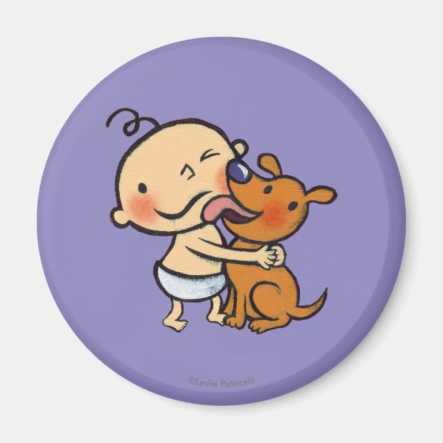 Puppy Kisses for the Baby Magnet (Front)