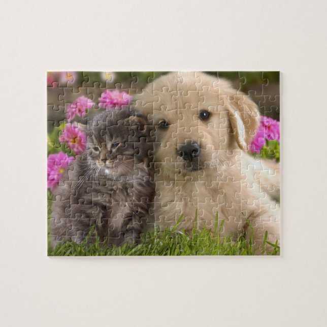 Puppy & Kitten Game Puzzle (Horizontal)