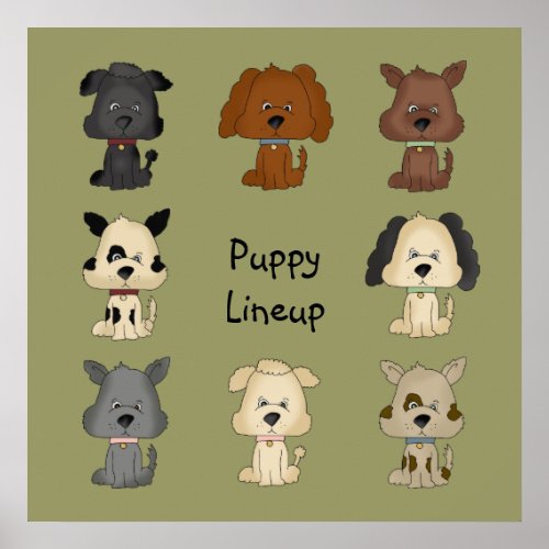 Puppy Lineup Poster