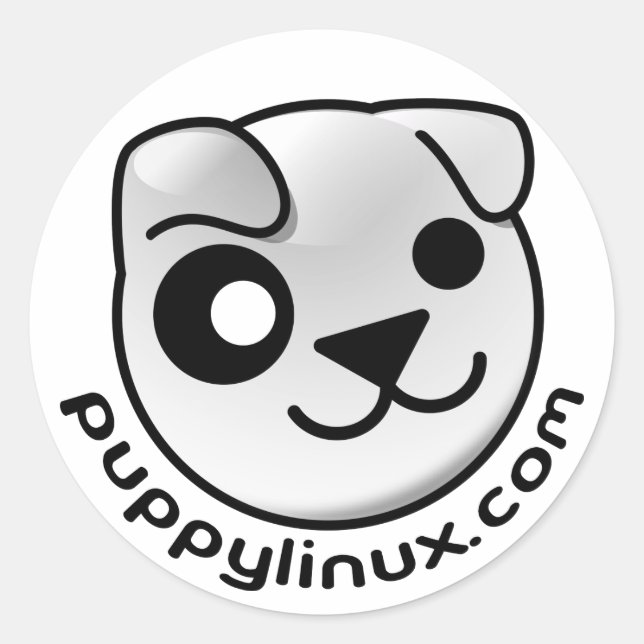 puppy linux dot com stickers (Front)