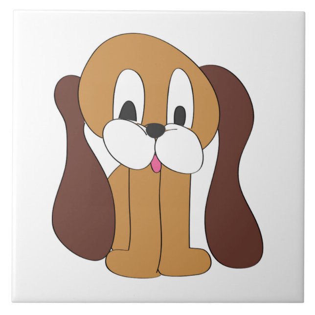 PUPPY LONG EARS CERAMIC TILE (Front)
