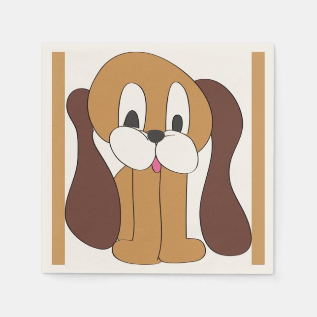 PUPPY LONG EARS PAPER NAPKINS (Front)