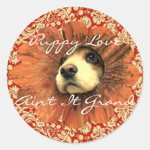 Puppy Love Aint It Grand Sticker