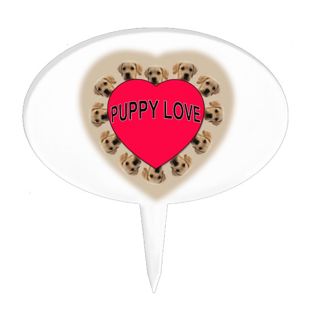 Puppy Love Cake Topper (Front)