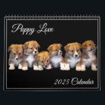 Puppy Love Calendar<br><div class="desc">Calendar for the year 2025 is shown with photo prints of the cutest puppies and how they love life.
Customize this item or buy as is.



Stock Images</div>