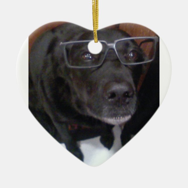 Puppy Love Ceramic Ornament (Front)