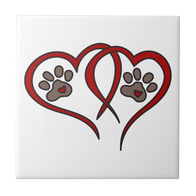 Puppy Love Ceramic Tile (Front)