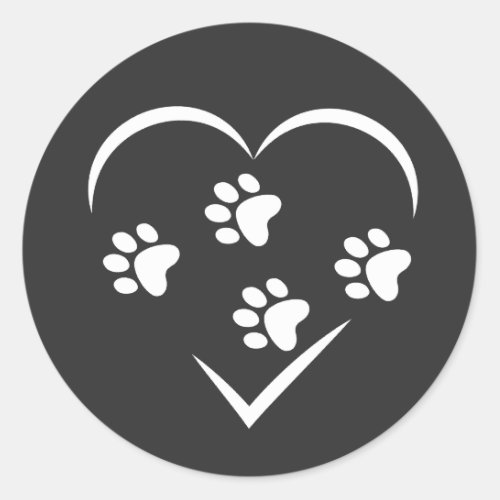 PUPPY LOVE CLASSIC ROUND STICKER