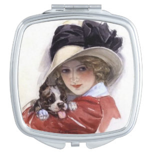 Puppy Love Compact Mirror
