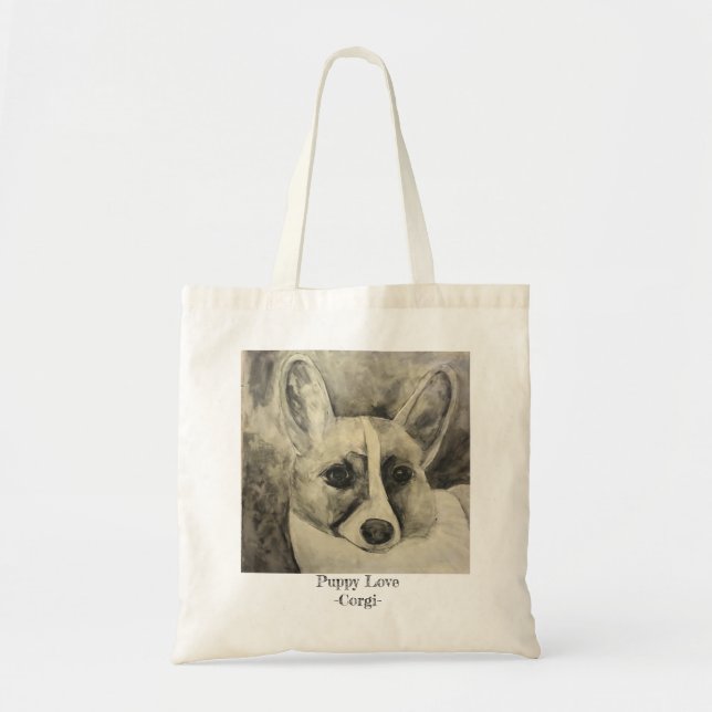 Puppy Love Corgi Tote Bag (Front)