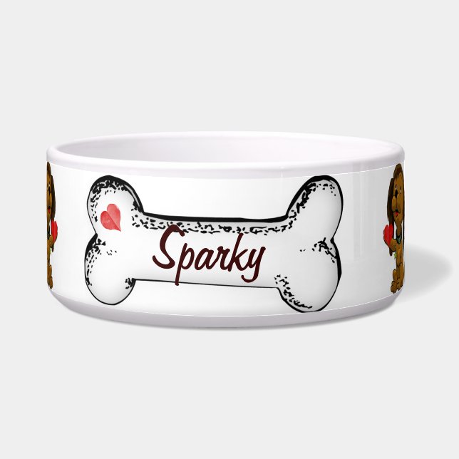 Puppy Love CUSTOM NAME Bowl (Front)