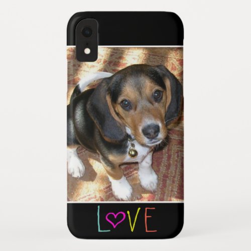Puppy Love Custom Photo Cute Modern Colorful iPhone XR Case