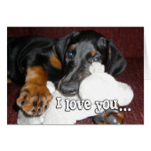 Puppy Love - Cute Doberman Pinscher Puppy (Front Horizontal)