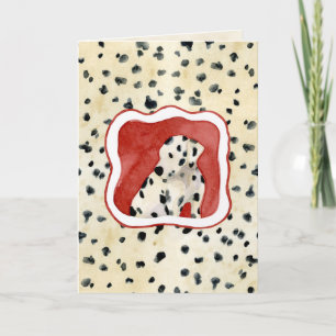 "Puppy Love," Dalmatian Puppy Art by Audrey Jeanne Holiday Card