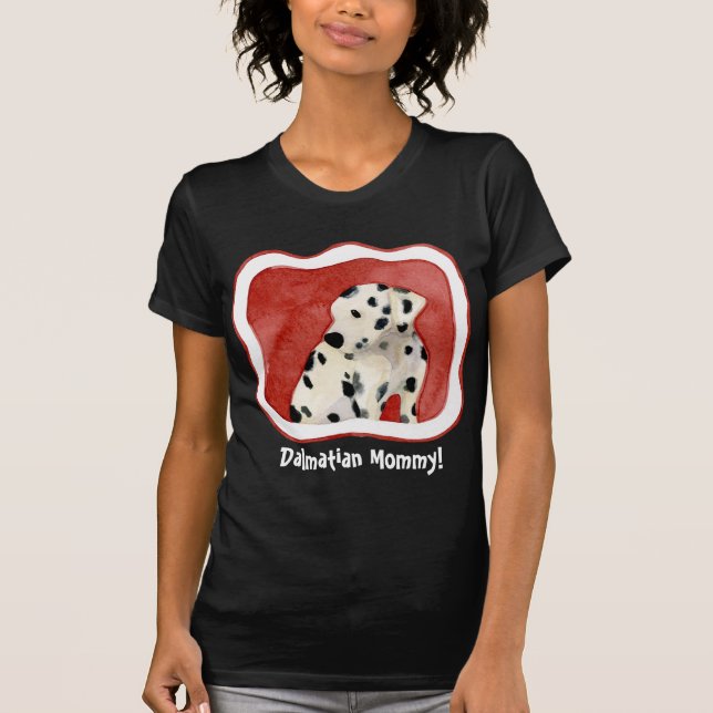 "Puppy Love," Dalmatian Puppy Art by Audrey Jeanne T-Shirt (Front)