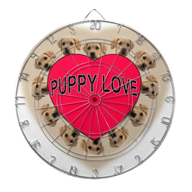 Puppy Love Dartboard With Darts (Front)