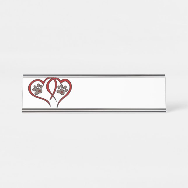Puppy Love Desk Name Plate (Front)