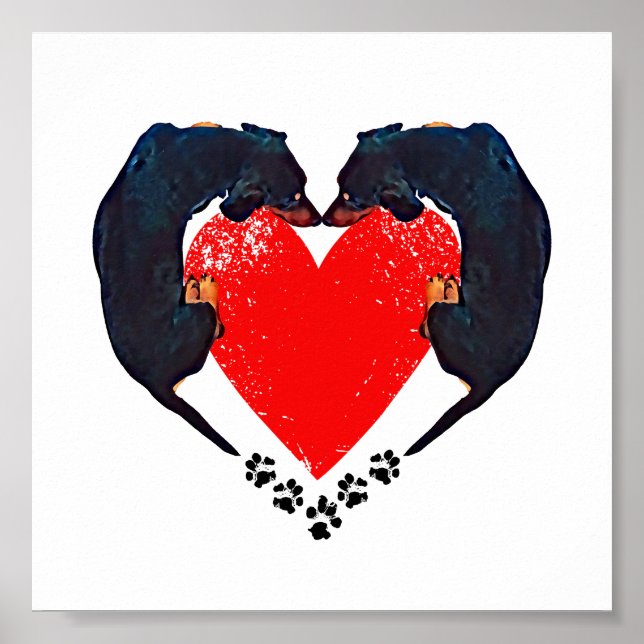 'Puppy Love' Dex Art Print (Front)