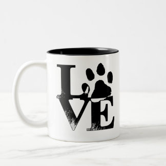 Puppy love dog lovers Two-Tone coffee mug