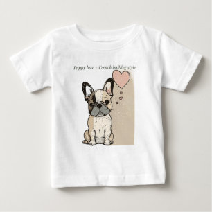 Puppy love - French bulldog style  Baby T-Shirt