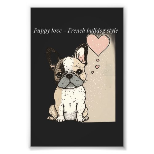 Puppy love _ French bulldog style Photo Print