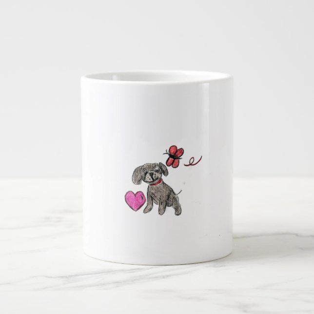 Puppy Love Giant Coffee Mug (Front)