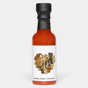Puppy Love - Heart Made of Dogs Hot Sauces