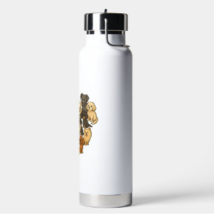 Puppy Love - Heart Made of Dogs Water Bottle