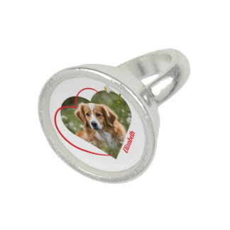 Puppy Love Heart Photo Ring
