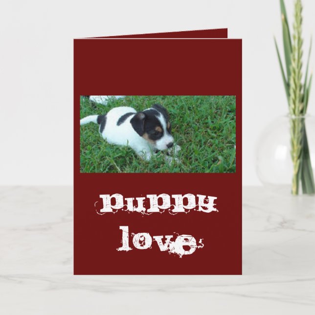 Puppy Love Holiday Card (Front)