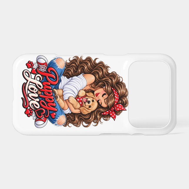 Puppy Love Iphone Case (Back Horizontal)