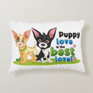 Puppy Love Is the Best Love Accent Pillow