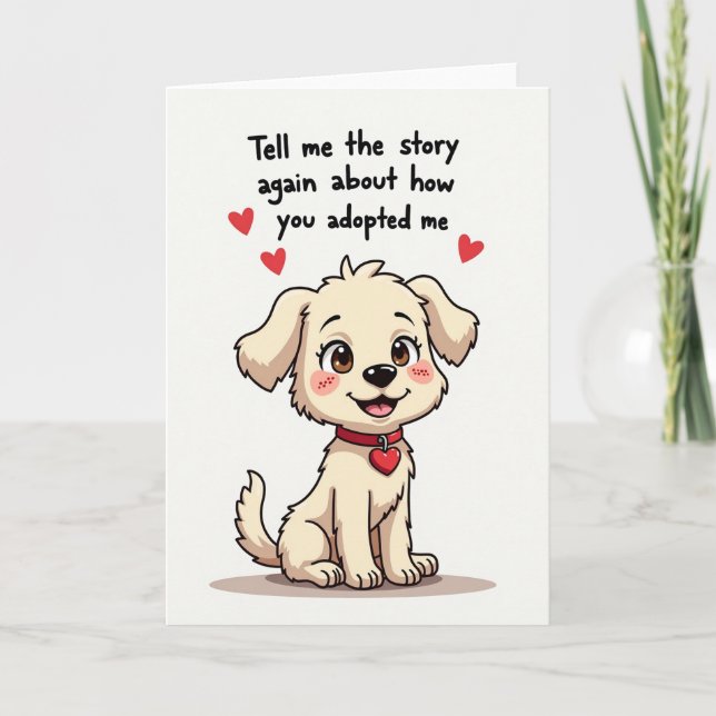Puppy Love Mothers Day Story Card (Front)