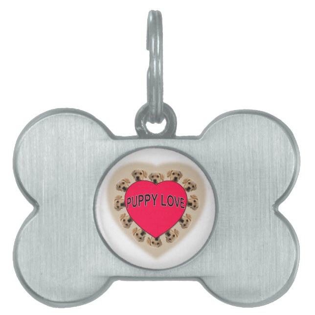 Puppy Love Pet Name Tag (Front)