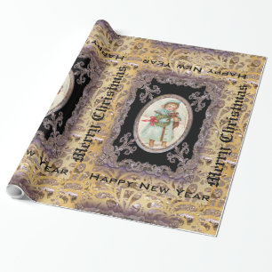 Puppy Love Precious Victorian Wrapping Paper