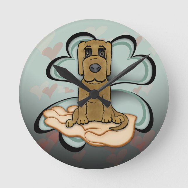 Puppy Love Round Clock (Front)