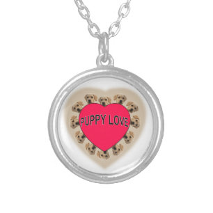 Puppy Love Silver Plated Necklace