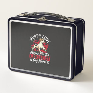 Puppy Love the Coolest Dog Mom! My Mom Is Cool Dog Metal Lunch Box