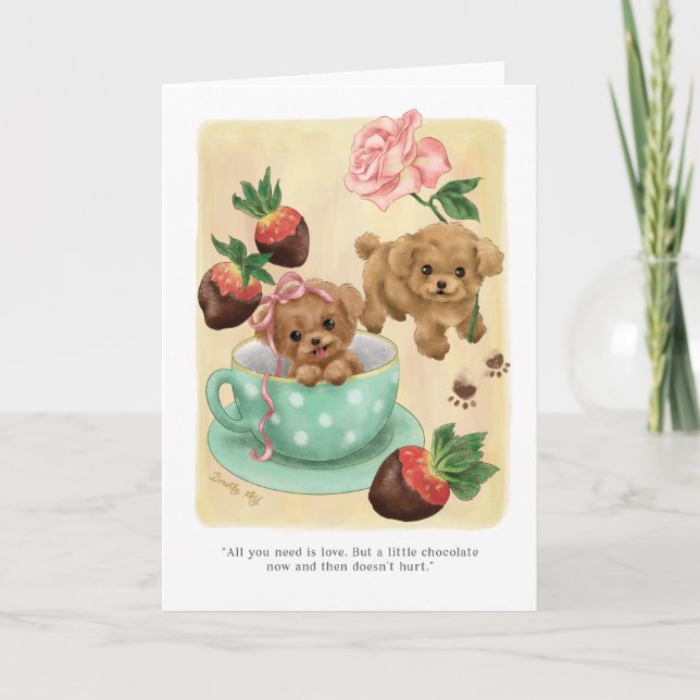 Puppy Love Valentine Card (Front)