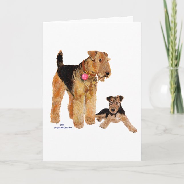 Puppy Love Valentine Holiday Card (Front)