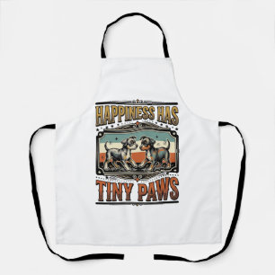 Puppy Lover Shirt Vintage Engraving Dog Humor Desi Apron