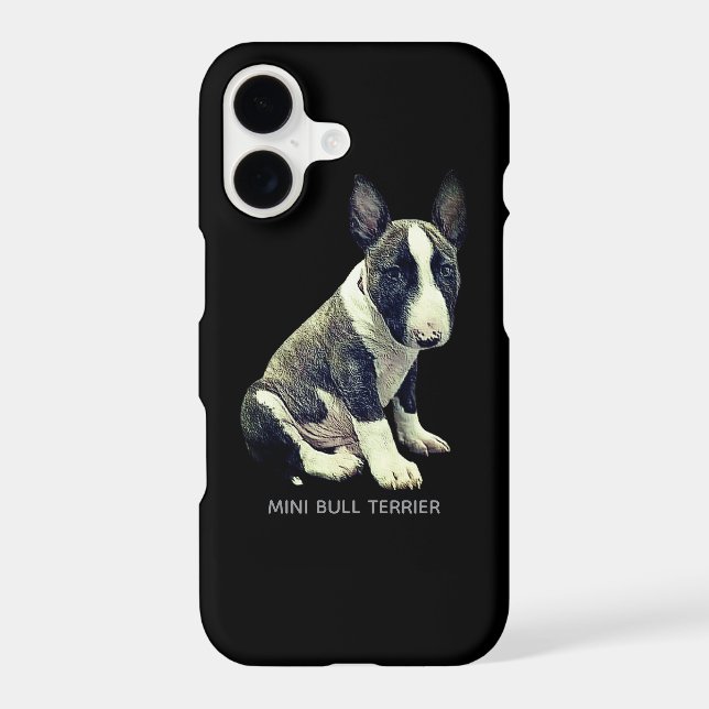 PUPPY MINI BULL TERRIER iPhone CASE (Back)