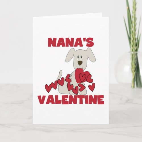 Puppy Nanas Valentine Tshirts and Gifts Holiday Card