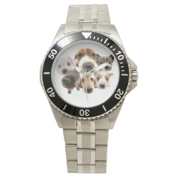 Puppy Noses Wrist Watch by PetsRPeople2 at Zazzle